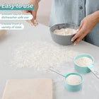 8-Piece Green Measuring Cups & Spoons Set stainless Steel Handle BAKING COOKING